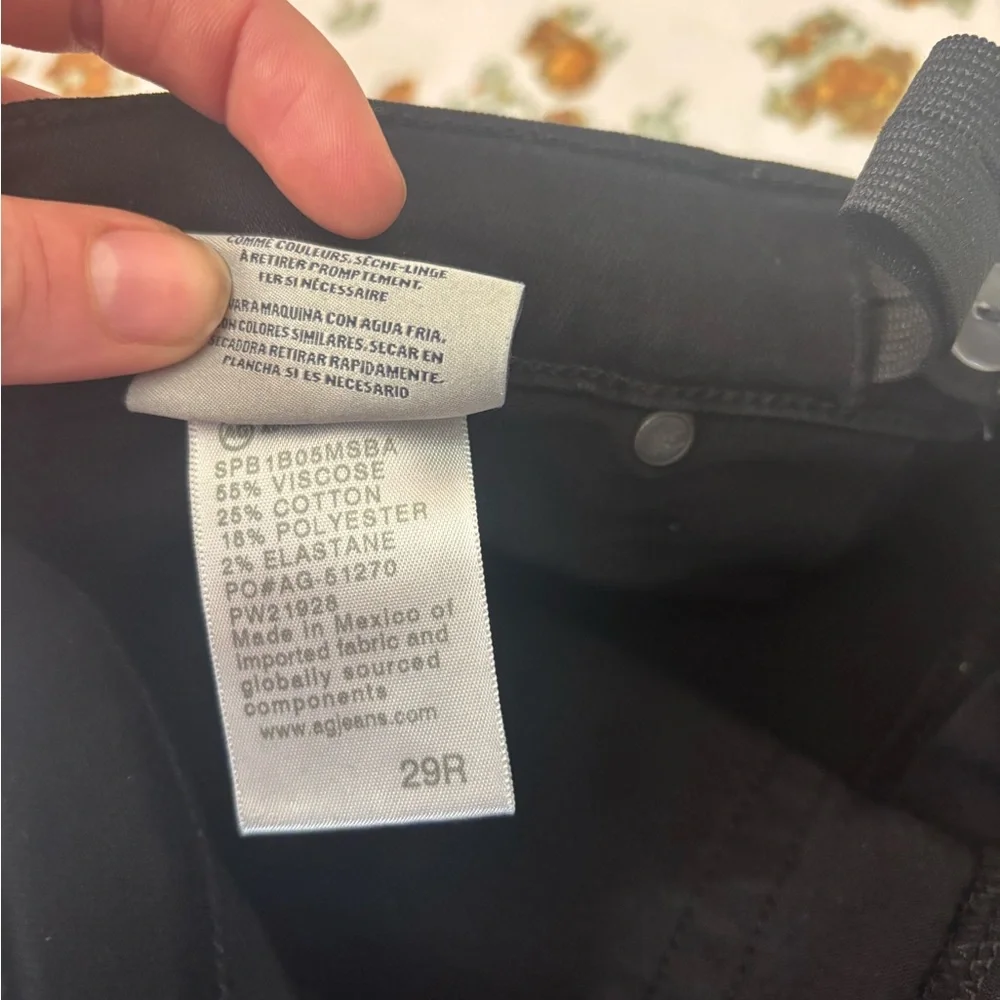 AG Adriano Goldschmied Maternity Prima Cigarette‎ Leg Jeans in Black Size 29
